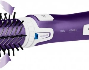 Rowenta CF9530F0 Brush Activ Volum & Shine Warmluft-Stylingbürste Weiß/violett 18