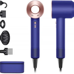 Dyson Supersonic HD07 + Paddlebrush Haartrockner Violettblau/rosé 10