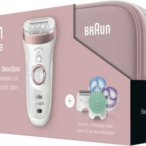 Braun 9-897 Silk-epil 9 Geschenkset Epilierer Weiss/Rosegold 12