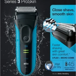 Braun 3045s ProSkin Series 3 Rasierer Blau 11