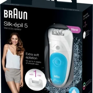 Braun Silk-épil 5 5-511 Kabelloser Wet & Dry Epilierer Mit Einem Aufsatz Blau 8